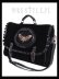 画像2: [再入荷]<br> "MOTH BLACK" satchel black velvet cameo bag, gothic handbag　髑髏蛾黒 (2)