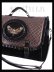 画像3: [再入荷]  "MOTH BROWN" satchel black velvet cameo bag, gothic handbag 髑髏蛾茶