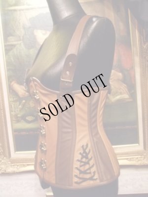 画像3: 【再入荷】" STEAMPUNK SPLENDOR" アームストラップ アンダーバスト古典フック胴骨コルセット