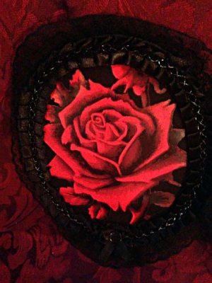 画像3: [再入荷] 赤い薔薇のベルトWaist elastic belt RED ROSE in lace frame