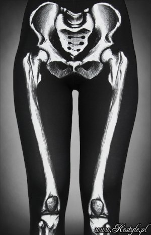 画像2: Skeleton leggings bones trousers horror pants　骨レギンス