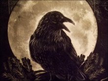 他の写真を見る1: [再入荷] Black BOOK bag "Magic Spells" gothic handbag, raven moon