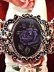 画像1: "DEADLY ROSE" gothic bracelet rose with skull髑髏と青薔薇のブレスレット (1)