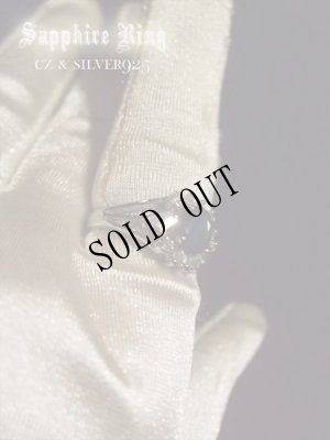 画像2: 天然石サファイア×ＣＺ　ＳＶ925リング
