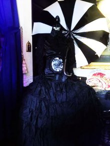 他の写真を見る3: DARK ROCOCO gothic, long, black skirt　大判円形のフリルスカート