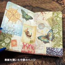 他の写真を見る1: 蝶×切手　ミニジャーナルノート