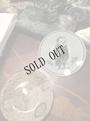 画像3: [再入荷＆SALE]フォリアージュアニマル ガラス ラウンドプレート　オウル-メンフクロウ-