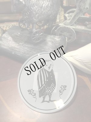 画像4: [再入荷＆SALE]フォリアージュアニマル ガラス ラウンドプレート　オウル-メンフクロウ-