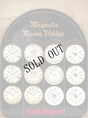 画像1: Magnetic memo holder "Clock"
