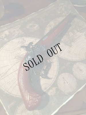 画像5: 再入荷[スペイン製]中世ヨーロッパ古城銃レプリカフリントロック式ピストル　レッドブラウン