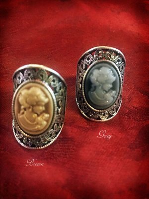 画像4: オーバルカメオデザイン　アンティーク調ロングリング　13号