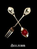 [再入荷] no.14-3 髑髏フォーク＆スプーンセット