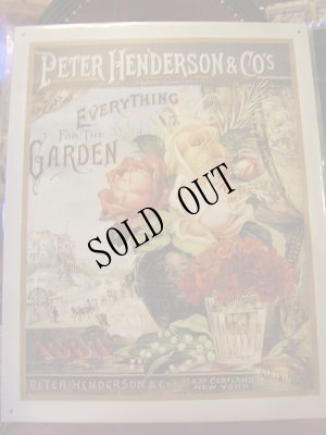 画像1: アメリカ直輸入ブリキ看板「Henderson's-Garden」