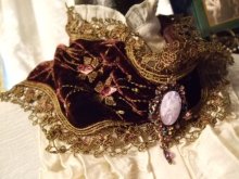 他の写真を見る1: Victorian Velvet刺繍入りベルベットレース付け襟