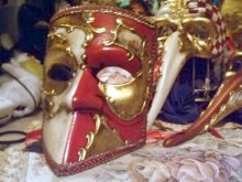 他の写真を見る1: ヴェネチアンカーニバルマスク・マスケラ　【Bauta】