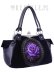 画像2: [再入荷]<br>Cameo bag "PURPLE ROSE" Black Velvet, gothic, romantic handbag (2)