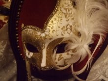 他の写真を見る3: ヴェネチアンカーニバルマスク・マスケラ　フェザーandバー