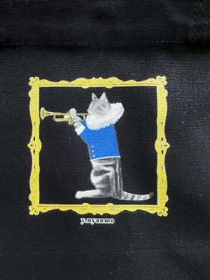 画像2: 「楽器を弾く猫」　小バッグ