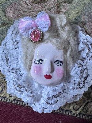 画像1: 貴婦人ブローチ　Bピンクリボン