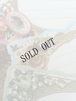 画像11: [再入荷]アンティーク柄 ダイカットレターセット