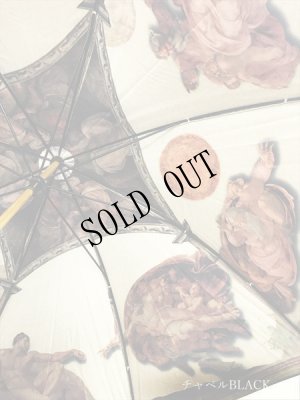 画像7: [再入荷] 名画内張り　黒長傘　