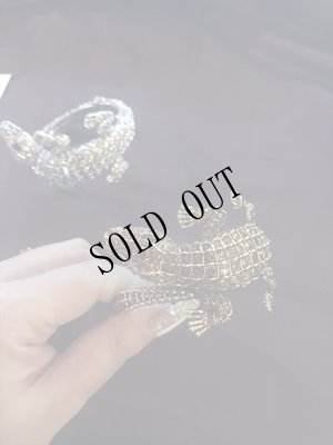 画像6: 再入荷 ビッグモチーフジュエリー　フルストーン クロコダイルラグジュバングル