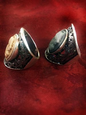 画像3: オーバルカメオデザイン　アンティーク調ロングリング　13号