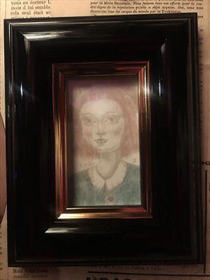 画像8: uroko-額入り絵 「おめかし」　銀筆画