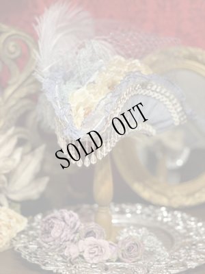 画像1: 大きすぎず程好い大きさでドレスハットの感です。ミニトリコーンハット　Sky Blue