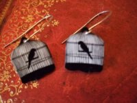 画像1: [SALE] Bird Cage　鳥かごのピアス