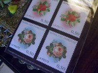 画像1: 〔再入荷〕切手型エコシール　Antique Rose