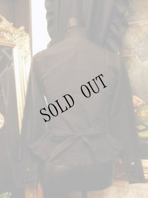 画像2: 【再入荷】スタンドカラークラシックレースブラウス (2)