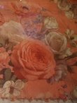 画像1: 薔薇柄のロマンチックデザインペーパーナプキン　オレンジ×ホワイトローズ (1)