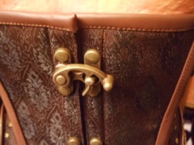 画像1: サイズ展開ＵＰ【再入荷】steampunk underbust brown corset