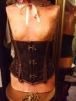 画像1: サイズ展開ＵＰ【再入荷】steampunk underbust brown corset (1)