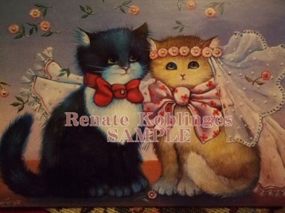 画像1: Renate Koblinger Cat Post Card 