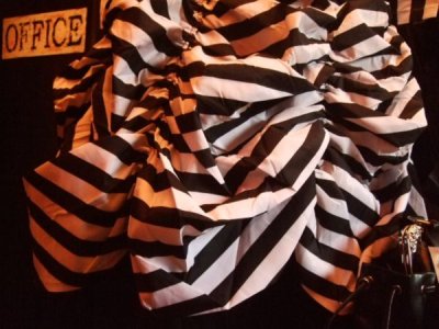 画像1: CIRCUS　白黒ストライプタフタスカート