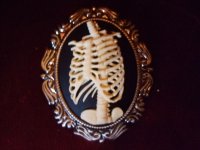 画像3: Cameo brooch and pendant Ribs　骨格のカメオテイストブローチ