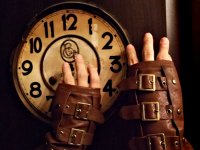 画像1: 【再入荷】 steampunk arm warmers スチームパンクブラウンバックルアームカバー