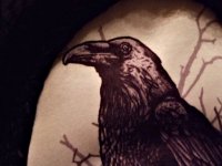 画像2: [再入荷]"FANTASY RAVEN" ブラック　アンダーバストカラスのカメオのコルセット