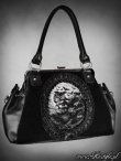 画像4: "VAMP" gothic cameo handbag on metal frame, flying bats 蝙蝠のバッグ (4)