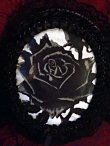 画像1: [再入荷] 黒い薔薇のベルトWaist elastic belt BLACK ROSE in lace frame (1)