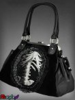 画像3: 再入荷【Ver.2】gothic handbag human skeleton 骨格装飾ヴェルベットバッグ (3)