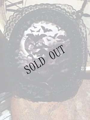 画像3: [再入荷SALE]蝙蝠のベルト　Waist elastic belt "VAMP" Bats in lace frame (3)