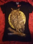 画像2: black t-shirt mechanical owl on the moon background (2)