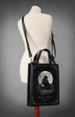 画像5: [再入荷] Black BOOK bag "Magic Spells" gothic handbag, raven moon (5)