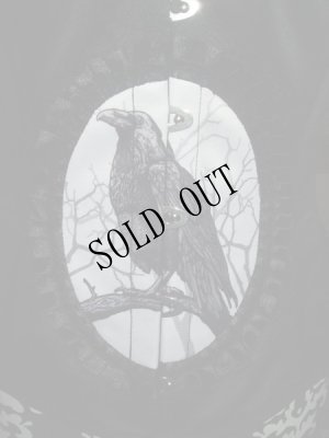 画像2: "DARK RAVEN" gothic cameo crow ブラック　アンダーバストカラスのカメオのコルセット (2)