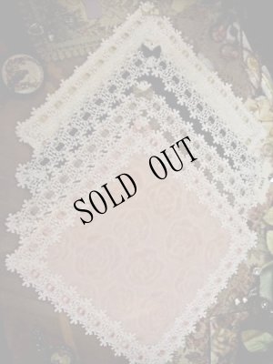 画像2: 再入荷 ちょっとしたお心遣いに・ソフトパイルローズレースタオルハンカチＬ (2)