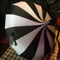 画像2: [再入荷]"CABARET" Waterproof gothic STRIPES　umbrella, parasol