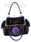 画像5: [再入荷] Cameo bag "PURPLE ROSE" Black Velvet, gothic, romantic handbag (5)